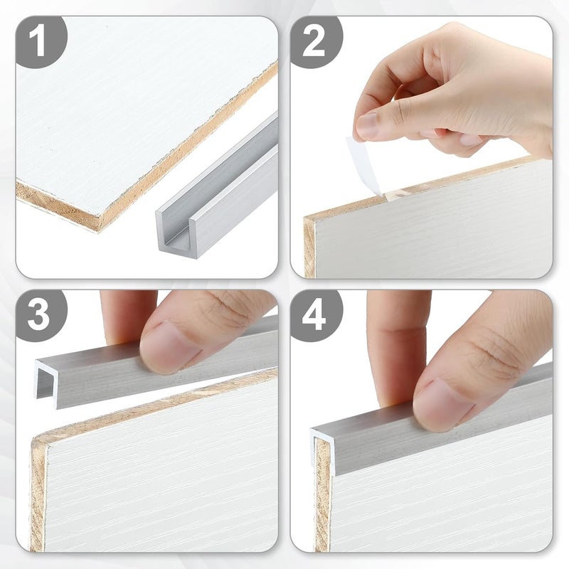 Yaocom 1 Pcs 4 ft 1/4" U Channel Aluminum 1/16" Walls x 3/8" High x 3/8" Width Aluminum C Channel Metal 6063 Alloy T-6 Temper for Posters Signs Frame Display Stands - Image 5